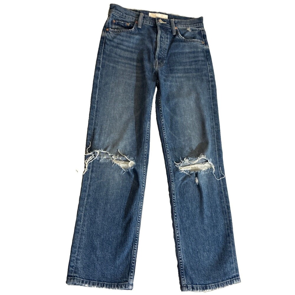 Mother Superior The Tomcat Straight Leg in Playing With Scissors Denim Jeans 26